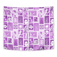 Hawaii Christmas Retro Patchwork Tapestry Violet - Wonder Print Shop