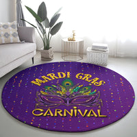 Mardi Gras Festive Confetti Round Carpet