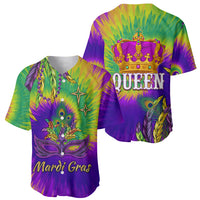 Mardi Gras Baseball Jersey Tie-dye Style - Queen LT7 - Wonder Print Shop