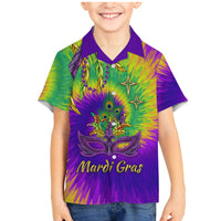 Mardi Gras Family Matching Mermaid Dress and Hawaiian Shirt Tie-dye Style - Queen LT7 - Wonder Print Shop