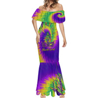 Mardi Gras Mermaid Dress Tie-dye Style - Queen - Wonder Print Shop