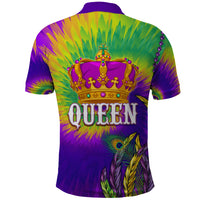 Mardi Gras Polo Shirt Tie-dye Style - Queen - Wonder Print Shop
