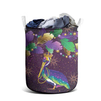 Faux Glitter Funny Mardi Gras Pelican Laundry Basket Party Vibes - Wonder Print Shop