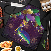 Faux Glitter Funny Mardi Gras Pelican Apron Party Vibes - Wonder Print Shop