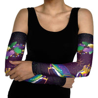 Faux Glitter Funny Mardi Gras Pelican Arm Sleeves Party Vibes - Wonder Print Shop