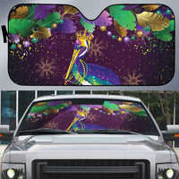 Faux Glitter Funny Mardi Gras Pelican Auto Sun Shade Party Vibes - Wonder Print Shop