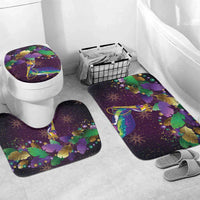 Faux Glitter Funny Mardi Gras Pelican Bathroom Set Party Vibes - Wonder Print Shop