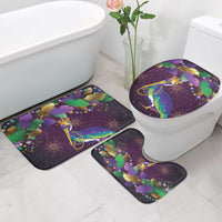 Faux Glitter Funny Mardi Gras Pelican Bathroom Set Party Vibes - Wonder Print Shop