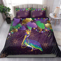 Faux Glitter Funny Mardi Gras Pelican Bedding Set Party Vibes - Wonder Print Shop