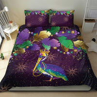 Faux Glitter Funny Mardi Gras Pelican Bedding Set Party Vibes - Wonder Print Shop