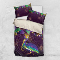 Faux Glitter Funny Mardi Gras Pelican Bedding Set Party Vibes - Wonder Print Shop