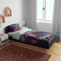 Faux Glitter Funny Mardi Gras Pelican Bedding Set Party Vibes - Wonder Print Shop