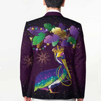 Faux Glitter Funny Mardi Gras Pelican Blazer Party Vibes - Wonder Print Shop