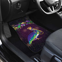 Faux Glitter Funny Mardi Gras Pelican Car Mats Party Vibes - Wonder Print Shop