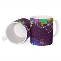 Faux Glitter Funny Mardi Gras Pelican Ceramic Mug Party Vibes - Wonder Print Shop