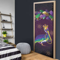 Faux Glitter Funny Mardi Gras Pelican Door Cover Party Vibes - Wonder Print Shop