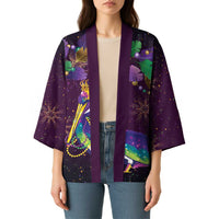 Faux Glitter Funny Mardi Gras Pelican Kimono Party Vibes - Wonder Print Shop