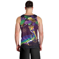 Faux Glitter Funny Mardi Gras Pelican Men Tank Top Party Vibes - Wonder Print Shop