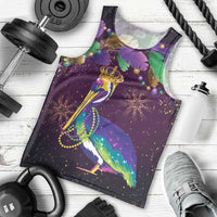 Faux Glitter Funny Mardi Gras Pelican Men Tank Top Party Vibes - Wonder Print Shop