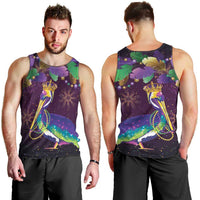 Faux Glitter Funny Mardi Gras Pelican Men Tank Top Party Vibes - Wonder Print Shop