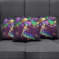 Faux Glitter Funny Mardi Gras Pelican Pillow Cover Party Vibes - Wonder Print Shop