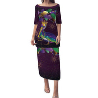 Faux Glitter Funny Mardi Gras Pelican Puletasi Party Vibes - Wonder Print Shop