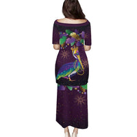 Faux Glitter Funny Mardi Gras Pelican Puletasi Party Vibes - Wonder Print Shop