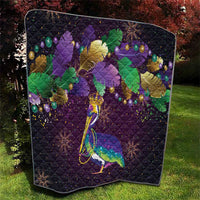 Faux Glitter Funny Mardi Gras Pelican Quilt Party Vibes - Wonder Print Shop