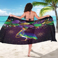 Faux Glitter Funny Mardi Gras Pelican Sarong Party Vibes - Wonder Print Shop