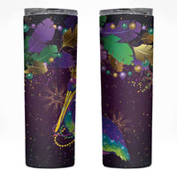 Faux Glitter Funny Mardi Gras Pelican Skinny Tumbler Party Vibes - Wonder Print Shop
