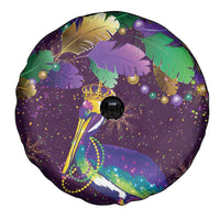 Faux Glitter Funny Mardi Gras Pelican Spare Tire Cover Party Vibes - Wonder Print Shop
