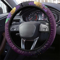 Faux Glitter Funny Mardi Gras Pelican Steering Wheel Cover Party Vibes - Wonder Print Shop