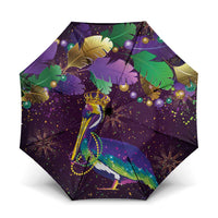 Faux Glitter Funny Mardi Gras Pelican Umbrella Party Vibes - Wonder Print Shop