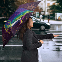 Faux Glitter Funny Mardi Gras Pelican Umbrella Party Vibes - Wonder Print Shop