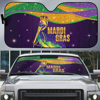 Faux Glitter Mardi Gras Pelican Auto Sun Shade - Wonder Print Shop