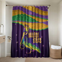 Faux Glitter Mardi Gras Pelican Bathroom Set - Wonder Print Shop