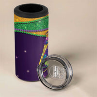 Faux Glitter Mardi Gras Pelican 4 in 1 Can Cooler Tumbler - Wonder Print Shop