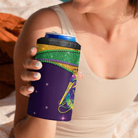 Faux Glitter Mardi Gras Pelican 4 in 1 Can Cooler Tumbler - Wonder Print Shop