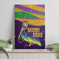 Faux Glitter Mardi Gras Pelican Canvas Wall Art - Wonder Print Shop