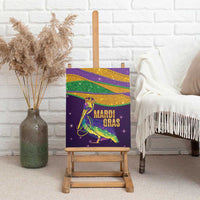 Faux Glitter Mardi Gras Pelican Canvas Wall Art - Wonder Print Shop