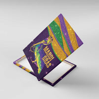 Faux Glitter Mardi Gras Pelican Canvas Wall Art - Wonder Print Shop