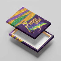 Faux Glitter Mardi Gras Pelican Canvas Wall Art - Wonder Print Shop