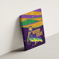 Faux Glitter Mardi Gras Pelican Canvas Wall Art - Wonder Print Shop