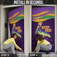 Faux Glitter Mardi Gras Pelican Door Cover - Wonder Print Shop