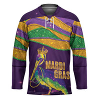 Faux Glitter Mardi Gras Pelican Hockey Jersey - Wonder Print Shop