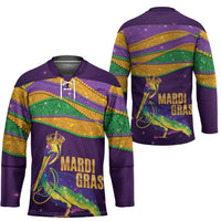 Faux Glitter Mardi Gras Pelican Hockey Jersey - Wonder Print Shop