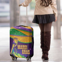 Faux Glitter Mardi Gras Pelican Luggage Cover - Wonder Print Shop