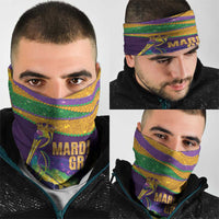 Faux Glitter Mardi Gras Pelican Neck Gaiter - Wonder Print Shop
