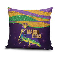Faux Glitter Mardi Gras Pelican Pillow Cover - Wonder Print Shop