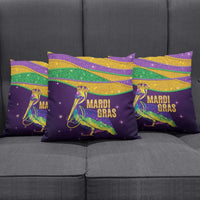 Faux Glitter Mardi Gras Pelican Pillow Cover - Wonder Print Shop